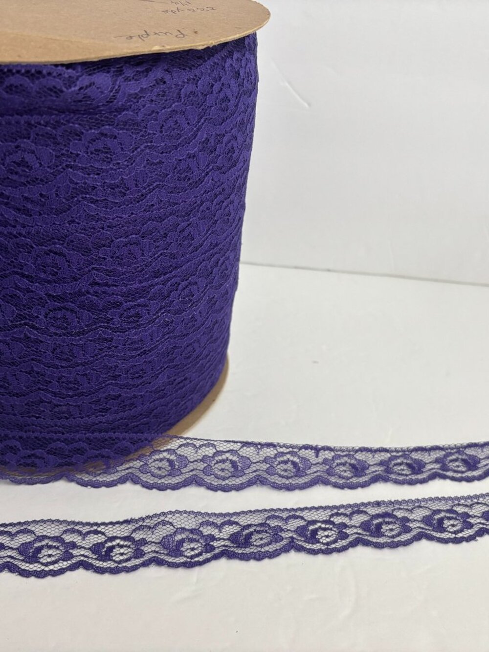 NEW Vintage Dark Purple Scallop Lace 1 1/4"Wide per 15 Yards More Available